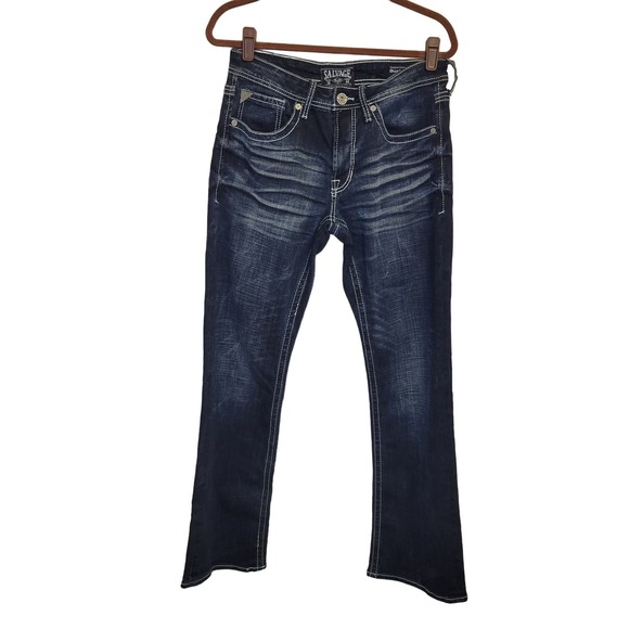 Salvage Other - Salvage Mayhem Boot Regular Fit Men's 31R Dark Wash Jeans